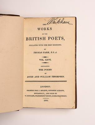 The Works of the British Poets containing the poems of Dyer and William Thompson
