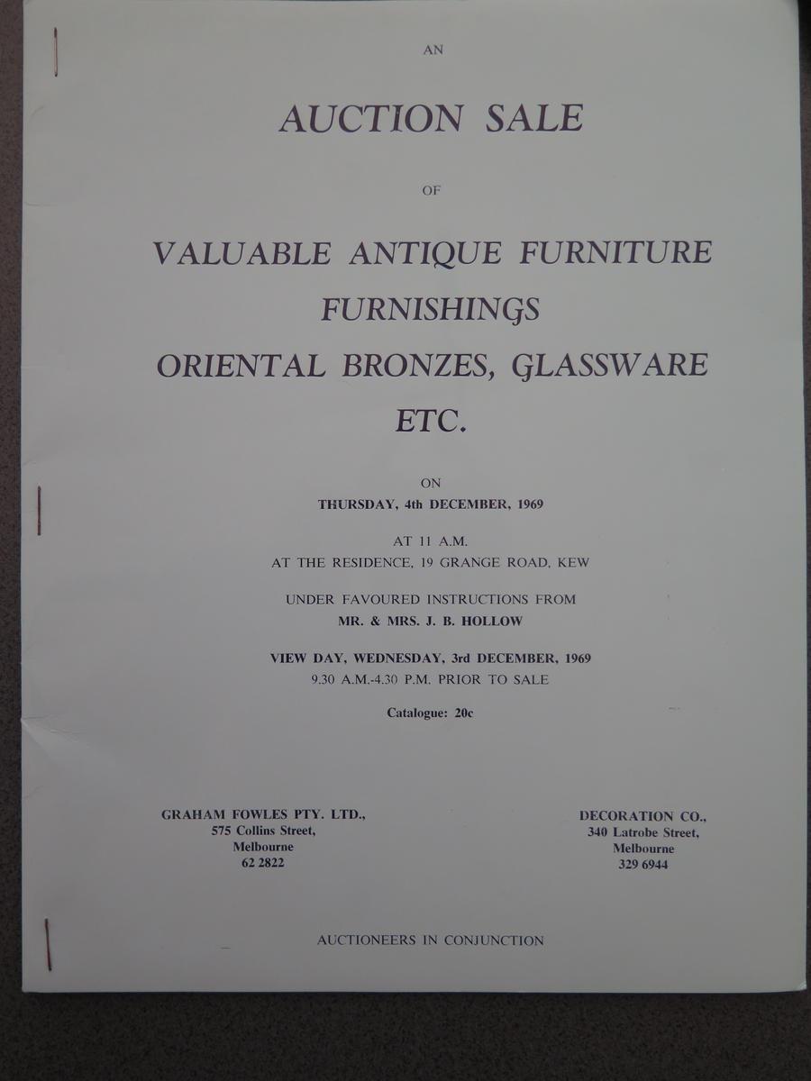 catalogue The Johnston Collection